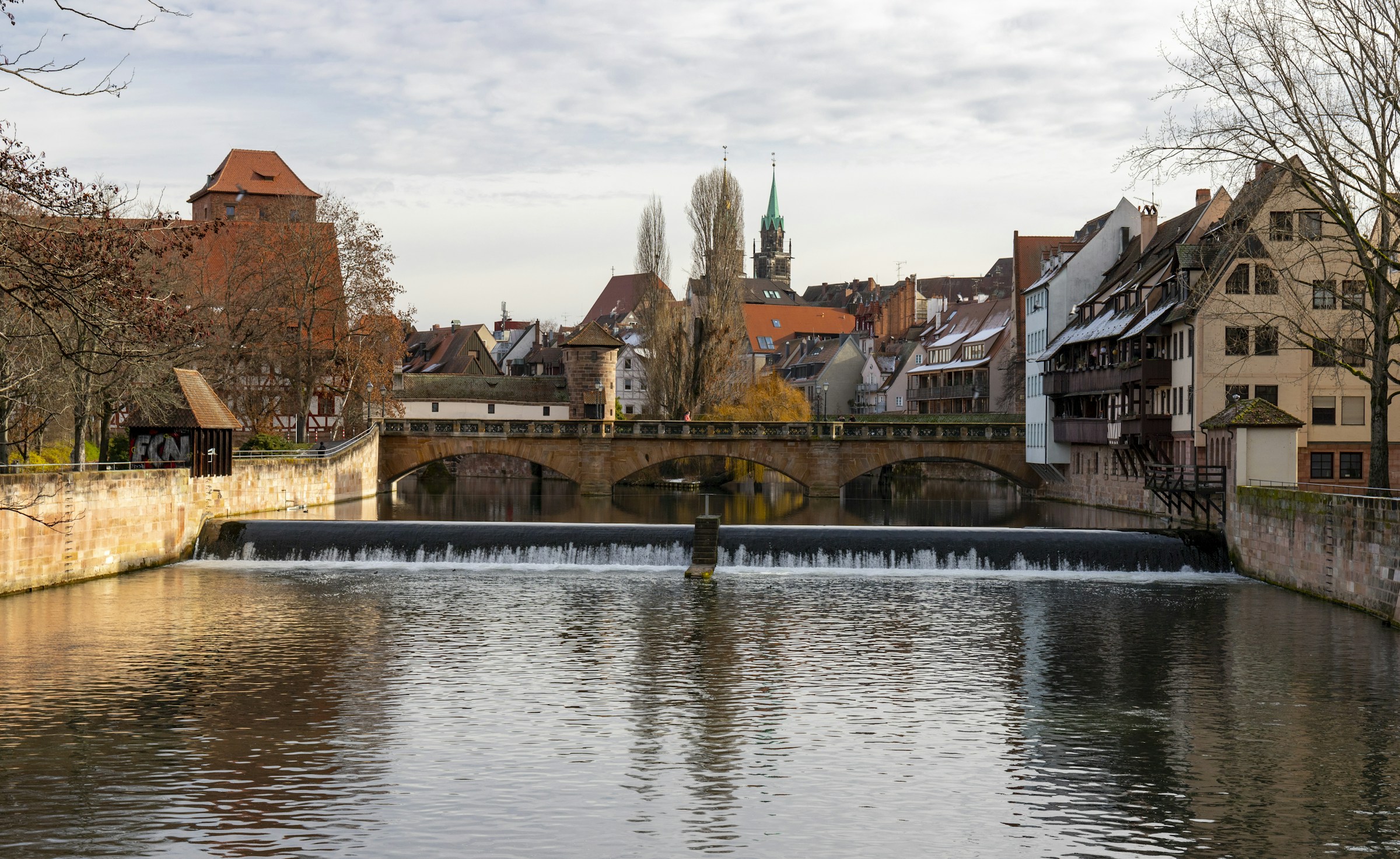 Blick auf die historische Altstadt von Nürnberg